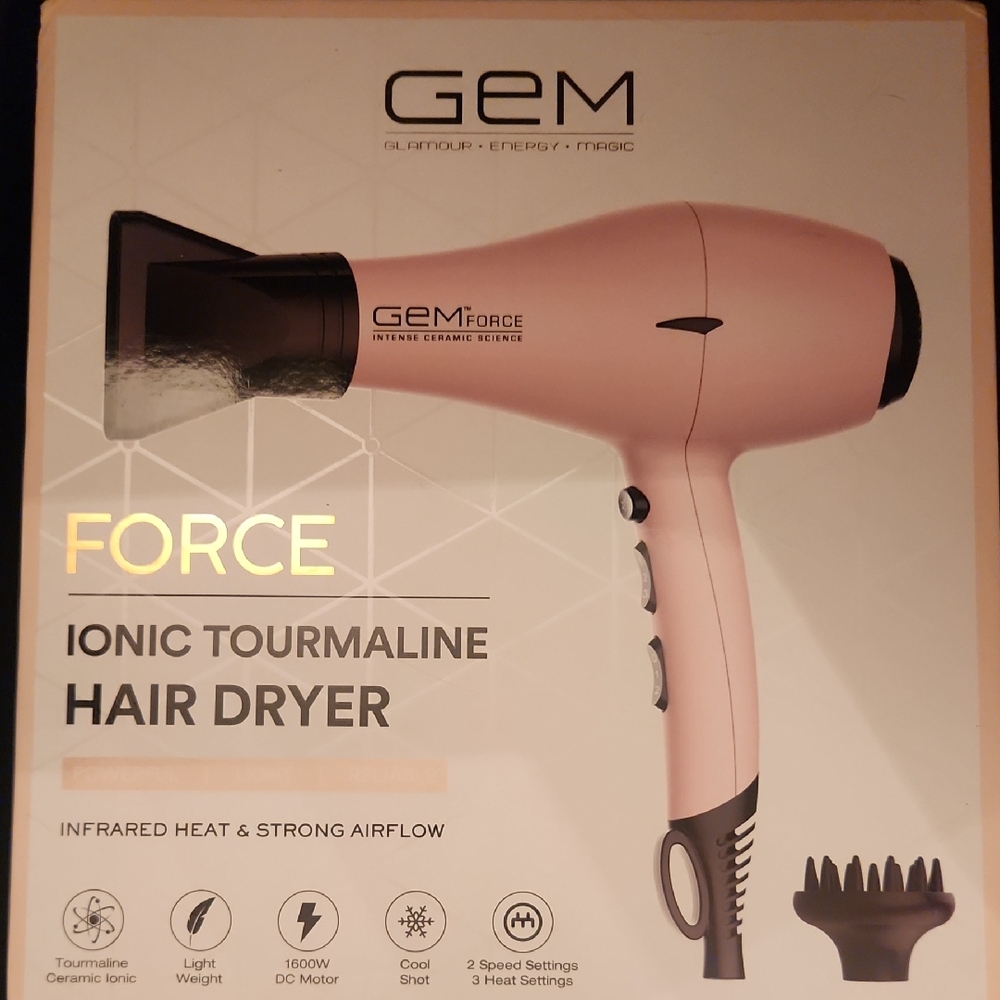 Pink Ionic Tourmaline Hair Dryer
